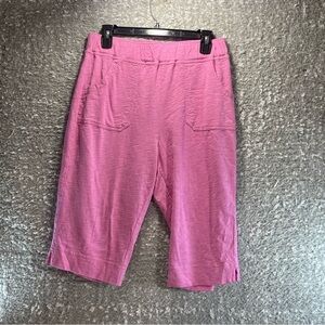 Escape By Habitat Cotton Pedal Pusher Medium Pink Pull on Capri Lounge
